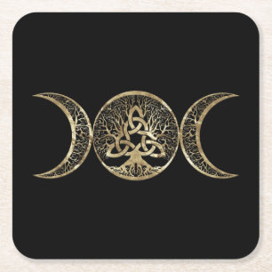 Dessous De Verre Carré Triple Lune Triquetra