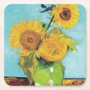 Dessous De Verre Carré Trois tournesols, Van Gogh