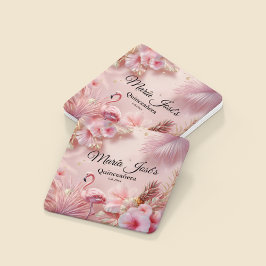 Dessous De Verre Carré Tropical Flamingo Quinceañera, custom