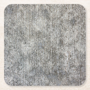 Dessous De Verre Carré Trottoir gris patiné de ciment