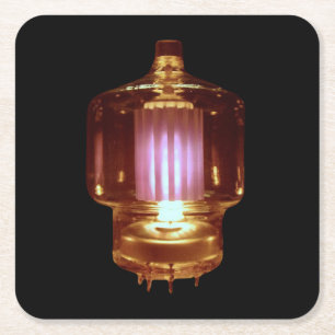 Dessous De Verre Carré Tube vide d'émetteur lumineux