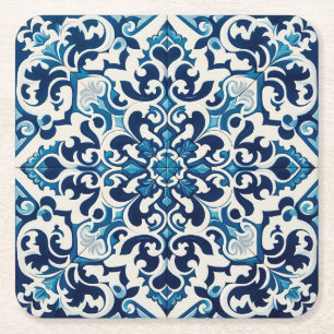 Dessous De Verre Carré Tuile bleue portugaise