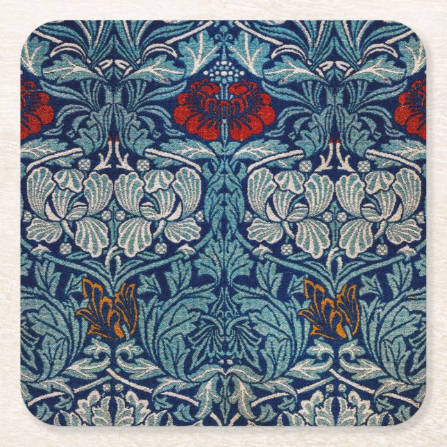 Dessous De Verre Carré Tulip et Rose, William Morris (Devant)