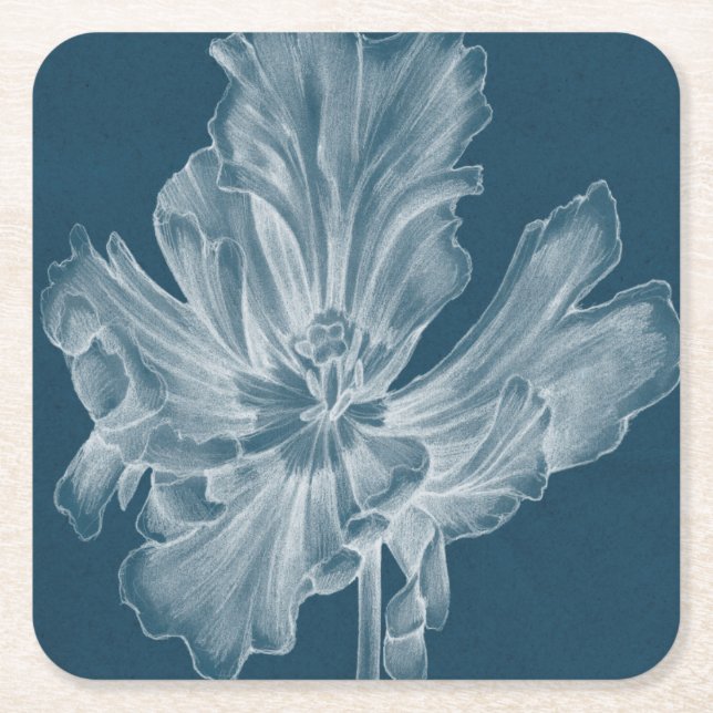 Dessous De Verre Carré Tulipe monochrome II (Devant)