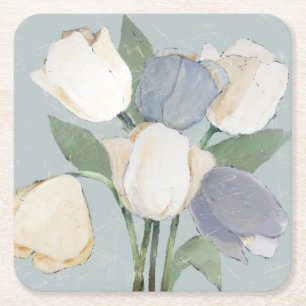 Dessous De Verre Carré Tulipes françaises