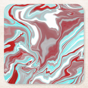 Dessous De Verre Carré Turquoise, Bourgogne, persiennes en marbre rouge e