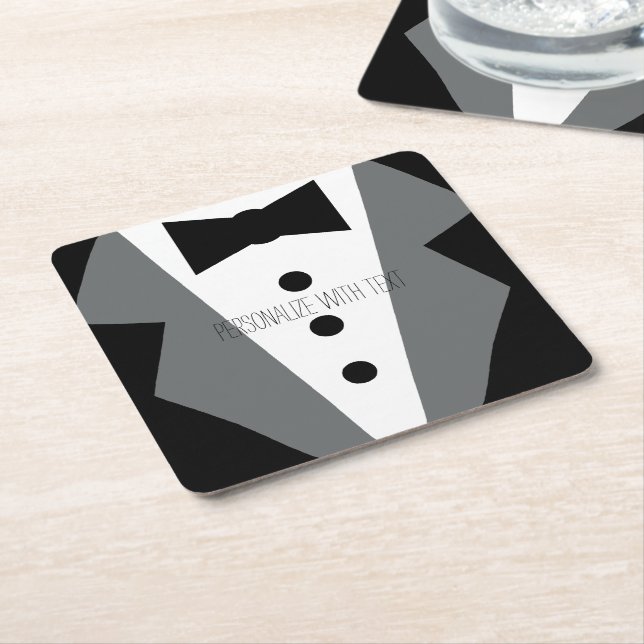 Dessous De Verre Carré Tuxedo (Incliné)