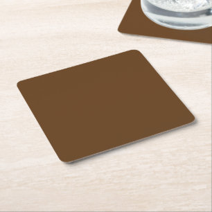 Dessous De Verre Carré un arrière - plan marron avec une bordure blanche_
