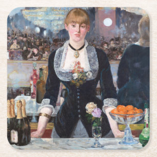 Dessous De Verre Carré Un bar aux Folies-Bergere, Manet