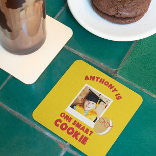 Dessous De Verre Carré Un Cookie Intelligent Parti de Graduation Personna