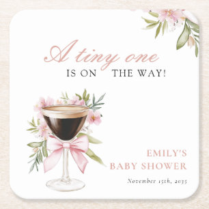 Dessous De Verre Carré Un Petit Baby shower Espresso Martini
