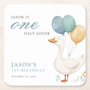 Dessous De Verre Carré Un sot Goose Boy 1er anniversaire