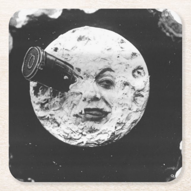 Dessous De Verre Carré Un voyage sur la Lune (Devant)