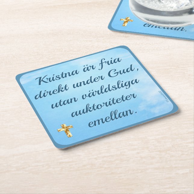 Dessous De Verre Carré Underlägg — Fri kristen (Incliné)