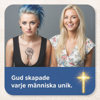 Dessous De Verre Carré Underlägg — Unik