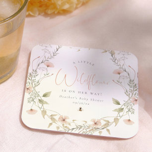 Dessous De Verre Carré Une petite fille bohème aux fleurs sauvages Baby S