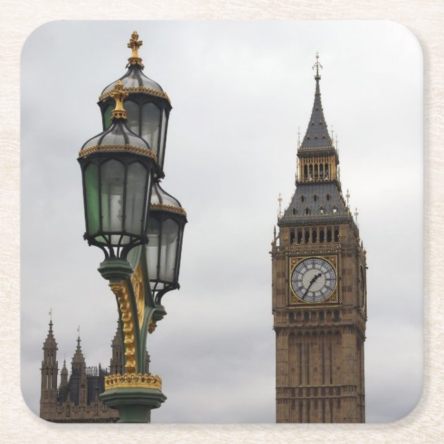 Dessous De Verre Carré Une question de perspective - Londres - Big Ben De (Devant)