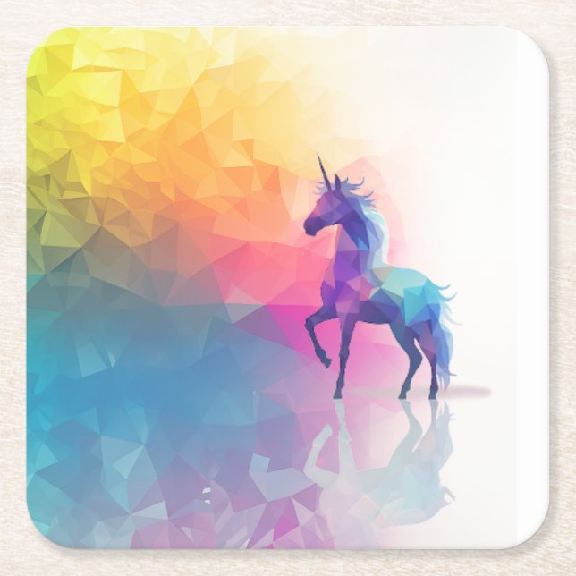 Dessous De Verre Carré Unicorn Magic (Devant)