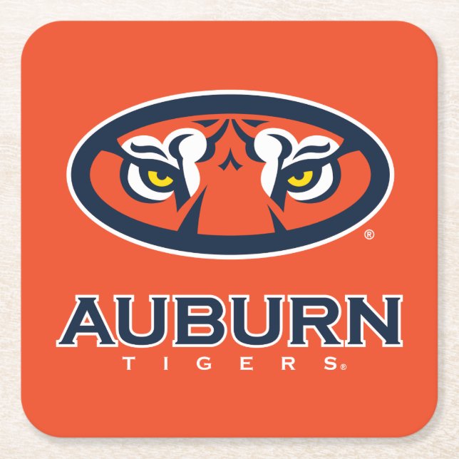 Dessous De Verre Carré Université d'Auburn | Auburn Tigers (Devant)