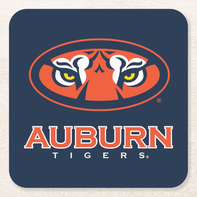 Dessous De Verre Carré Université d'Auburn | Auburn Tigers (Devant)