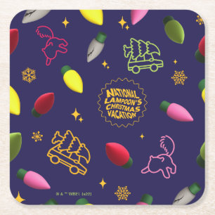 Dessous De Verre Carré Vacances de Noël   Motif de vacances
