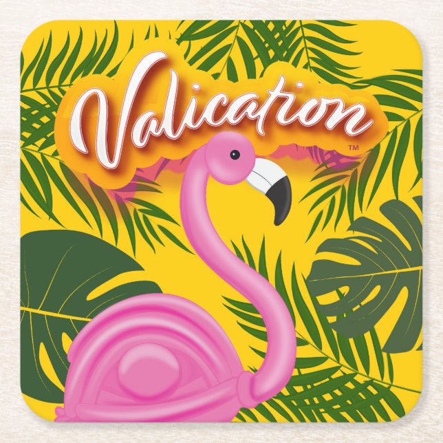 Dessous De Verre Carré Vacances de validation Pinky (Devant)