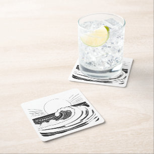 Dessous De Verre Carré Vagues océaniques