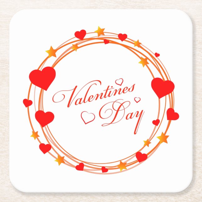 Dessous De Verre Carré Valentine's Day Circle Design-25695 (Devant)