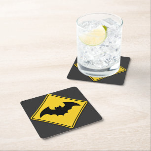 Dessous De Verre Carré Vampire Bat Avertissement Halloween