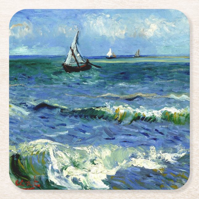 Dessous De Verre Carré Van Gogh - Paysage marin (Devant)