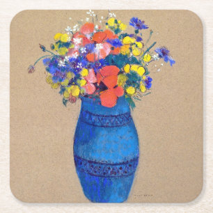 Dessous De Verre Carré Vase de fleurs, Redon