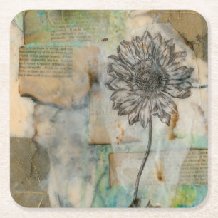 Dessous De Verre Carré Vellum Floral I