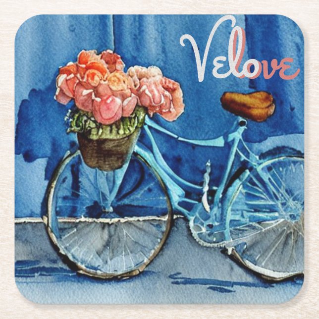 Dessous De Verre Carré Velo Love Cycling (Devant)