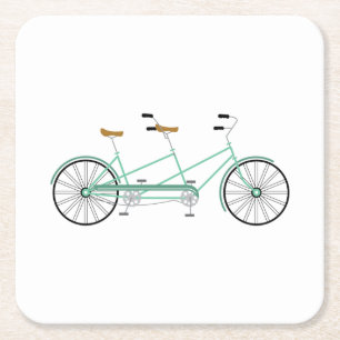 Dessous De Verre Carré Vélo Tandem