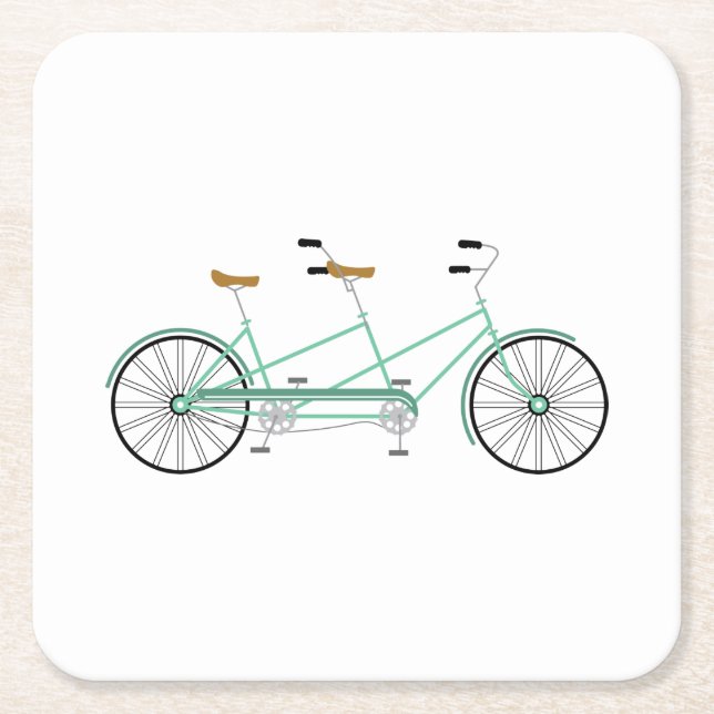 Dessous De Verre Carré Vélo Tandem (Devant)