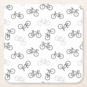 Dessous De Verre Carré Vélos noir et gris