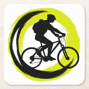 Dessous De Verre Carré Vélos / Vélos Amusement d'équitation en été