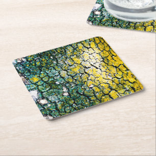 Dessous De Verre Carré Vert jaune