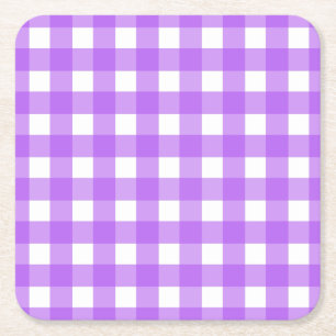 Dessous De Verre Carré Vichy violet vif