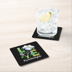 Dessous De Verre Carré Vie de Dame de Cantine Joyeux St Patrick