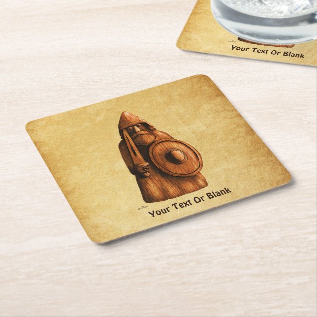 Dessous De Verre Carré Viking rustique (Incliné)