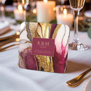 Dessous De Verre Carré Vin rouge Mariage Abstrait Sparkling ID1018