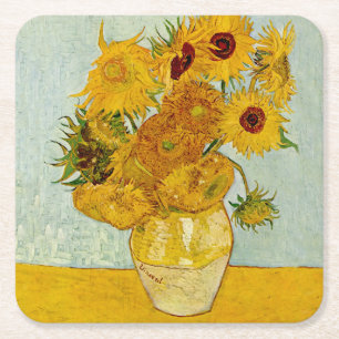 Dessous De Verre Carré Vincent Van Gogh 12 Tournesols Impressionniste