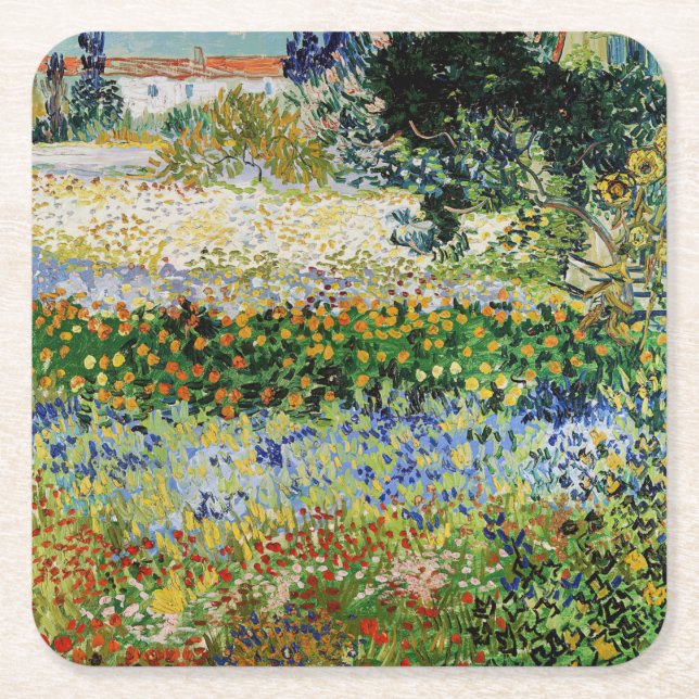 Dessous De Verre Carré Vincent van Gogh - Flower Garden (Devant)