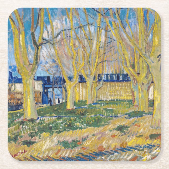 Dessous De Verre Carré Vincent van Gogh - Le Train Bleu (Devant)