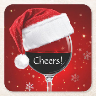 Dessous De Verre Carré Vins de Noël de Noël