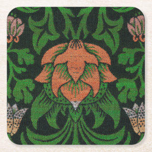 Dessous De Verre Carré Violet et Columbine, William Morris