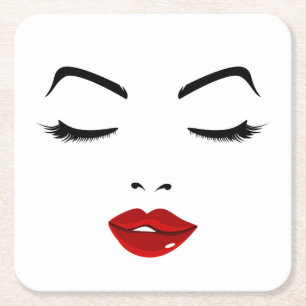 Dessous De Verre Carré Visage élégant