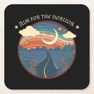 Dessous De Verre Carré Viser l'horizon voyage nature roadtrip