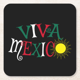Dessous De Verre Carré Viva Mexico